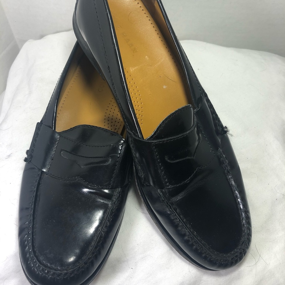 Mens Cole Haan Shoe Size 10 D Black Leather Loafer